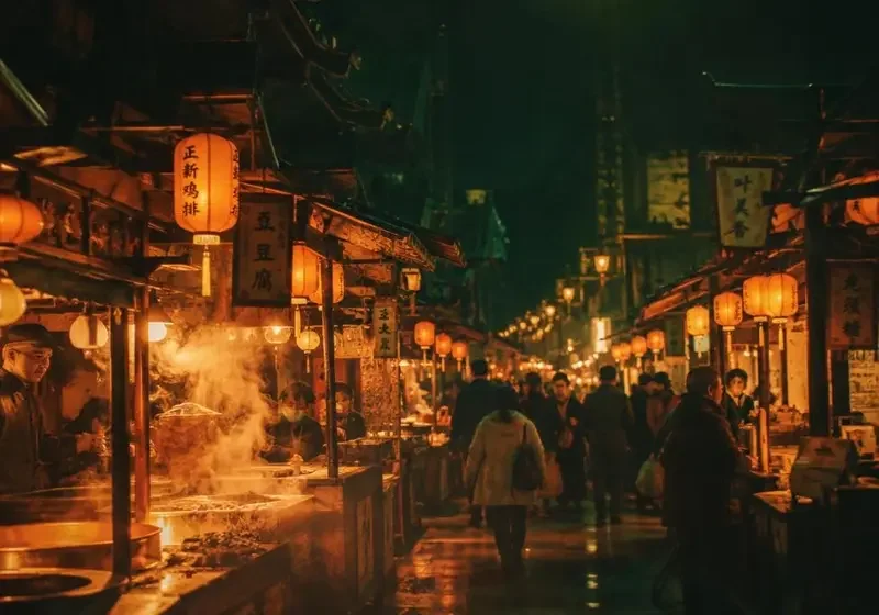 短剧快讯配图：《甜宠小娘子》开机特辑：整条夜市街都是实景搭出来的